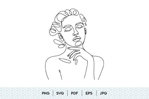 Abstract Woman Line Art: Modern Graphics & Illustrations