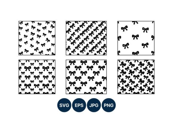 Black White Bow Pattern Vector: Graphics & Illustrations