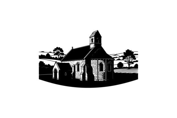 Black & White Vintage Church Graphics