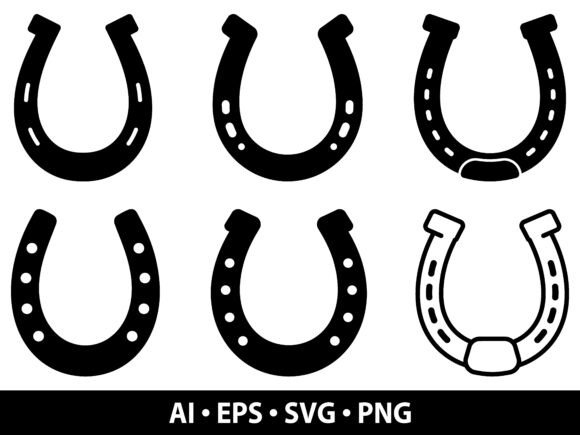 Horseshoe Vector Bundle: Western Graphics & Illustrations