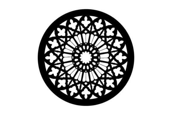 Intricate Black and White Mandala Graphics & Illustrations