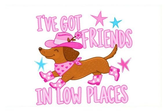 I’ve Got Friends in Low Places Dog: Whimsical Graphics & Illustrations
