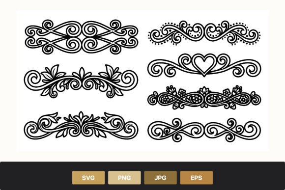 Ornamental Floral Heart Borders: Graphics & Illustrations for Editorial Polish