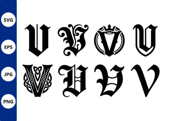Ornamental Gothic Letter Set