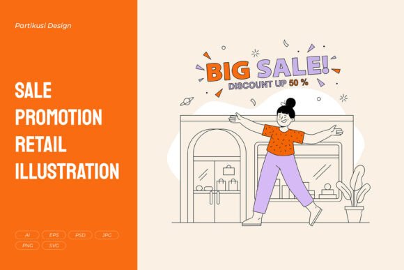 Sale Promotion Retail Illustration: Graphics & Illustrations