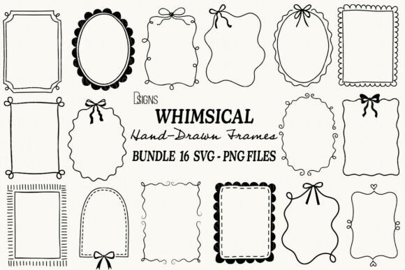 Whimsical Hand-Drawn Frames SVG Bundle: Graphics & Illustrations